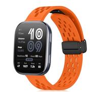 CeiBand 22mm Correas para Amazfit Bip 6/Bip 5/Cheetah Pro/Balance 2, Pulsera Reemplazo de Reloj, Magnética Silicona Banda de Deportiva para Amazfit GTR 4/3 Pro/2e/Pace/Stratos 3/Nexo - Naranja
