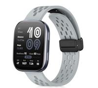 CeiBand 22mm Correas para Amazfit Bip 6/Bip 5/Cheetah Pro/Balance 2, Pulsera Reemplazo de Reloj, Magnética Silicona Banda de Deportiva para Amazfit GTR 4/3 Pro/2e/Pace/Stratos 3/Nexo - Gris claro