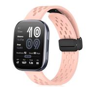 CeiBand 22mm Correas para Amazfit Bip 6/Bip 5/Cheetah Pro/Balance 2, Pulsera Reemplazo de Reloj, Magnética Silicona Banda de Deportiva para Amazfit GTR 4/3 Pro/2e/Pace/Stratos 3/Nexo - Rosa