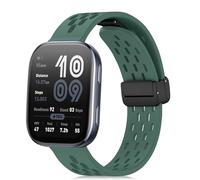 CeiBand 22mm Correas para Amazfit Bip 6/Bip 5/Cheetah Pro/Balance 2, Pulsera Reemplazo de Reloj, Magnética Silicona Banda de Deportiva para Amazfit GTR 4/3 Pro/2e/Pace/Stratos 3/Nexo - Verde oscuro