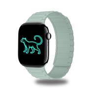 CeiBand Correas Magnética Compatible con Apple Watch Series 11 42mm/38mm/40mm/41mm, Correa Pulsera de Repuesto de Silicona Ajustable Correas para iWatch Series 11 10/9/8/7/6-1 SE3 - Verde claro