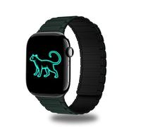 CeiBand Correas Magnética Compatible con Apple Watch Series 11 42mm/38mm/40mm/41mm, Correa Pulsera de Repuesto de Silicona Ajustable Correas para iWatch Series 11 10/9/8/7/6-1 SE3 - Verde militar