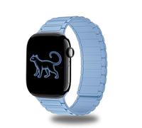CeiBand Correas Magnética Compatible con Apple Watch Series 11 42mm/38mm/40mm/41mm, Correa Pulsera de Repuesto de Silicona Ajustable Correas para iWatch Series 11 10/9/8/7/6-1 SE3 - Azul claro
