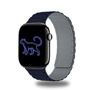 CeiBand Correas Magnética Compatible con Apple Watch Series 11 42mm/38mm/40mm/41mm, Correa Pulsera de Repuesto de Silicona Ajustable Correas para iWatch Series 11 10/9/8/7/6-1 SE3 - Azul oscuro