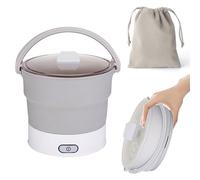 CEIEVER Olla caliente eléctrica, plegable, portátil de viaje de 1 litro, olla eléctrica plegable portátil, olla de cocina, mini cacerola para el hogar, camping, hogar, oficina, viajes