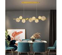 Ceiling 6-Light Glass Chandelier Creative Personality Nordic Minimalist Room Long Dining Table Lamps Starry 77cm Home Decor Lamp