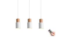 Ceiling Black Battery Operated Pendant Light for Kitchen Island Bedroom Dining Room Wireless Hanging Chandelier Fixture with Remote Control No Wiring Needed