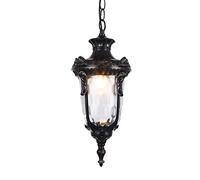 Ceiling Contemporary Collection Exterior Ceiling Pendant Lamp V-intage Industrial Outdoor Hanging Lantern with Clear Glass Courtyard Chandelier Compatible with Villa Gazebo Grape Frame Flush Mount