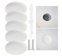 Ceiling Cover Plate | Round with Mounting Brackets Screws | 5 Pieces Smog Detector Ceiling Cover Plate | for Garage Basement Storage Room Office Commercial Residential Stairwell