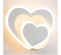 Ceiling Creative Wall, Heart-Shaped Wall Lamp, LED Wall Light Fixture, Indoor Decorative Lamps for Bedroom Bedside Aisle Living Room Corridor (Color : Warm Light) (Color : White Light)