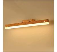 Ceiling Creative Wood Acrylic Bathroom Vanity Waterproof Fog Dressing Table Makeup Led Wall Decor Lamp (Color Warm Light, Size : 60cm)