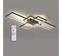 Ceiling Dimmable Ceiling with Remote Control CCT Adjustable from Warm to Cold Night Light Function 95W Built in LED Board Ideal for Bedroom and Living Room Lighting Black x