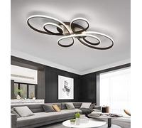 Ceiling Dimmable Flush Mount Ceiling Light with Remote Control Flower Acrylic Shade Chandelier for Living Dining Kids Room Kitchen Hallway Bathroom Lighting 31.5"x19.7" (Brow