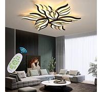 Ceiling Dimmable LED Ceiling Light with Remote Control Black 9 Lamp Flower Chandelier for Bedroom Dining Table Living Room Kitchen Island Stylish and Functional Lighting Option