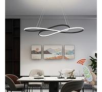 Ceiling Dimmable LED Pendant Light with Remote Control Dining Table Chandelier Kitchen Island Flush Mount Ceiling Hanging Lamp for Living Room Office Hallway Bedroom Decor Coffee Lig