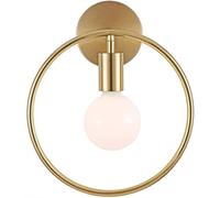Ceiling Elegant Gold Wall Lamp, Creative Round Shape Wall, Indoor Vanity Lamp, Industrial Art Lighting Fixture for Hallway Kitchen Bedroom Living Room Bathroom