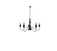 Ceiling Estilo Retro E14 Chandelier Gold Silver Black Metal Wood Dark Wood para Parlo