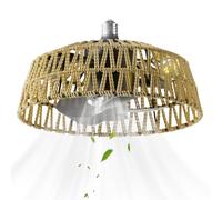 Ceiling Fan Light, Compact 28cm Wind Blower Remote Control, Three Speed Dimmable LED Fan Lamp, Energy Saving Indoor Air Cooler | Comfortable Cooling Lighting Solution For Bedroom Kitchen Nursery