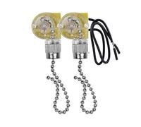 Ceiling Fan Light Switch Ear ZE-109 Two-Wire Light Switch with Pull Cords for Ceiling Light Fans La