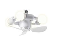 Ceiling Fans With Lights - E27 Screw Base Blower With Remote Control | Modern Ceiling Fan | For Bedroom Kitchen Living Room Nursery Farmhouse Indoor DIY Modular Silent DC Motor Intelligent Adjustment
