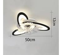 Ceiling Flower Shape LED Ceiling Fan with Bluetooth Speaker and Remote Control Dimmable Silent Music Fans Chandelier for Living Children's Bedroom Dining Room Lighting.