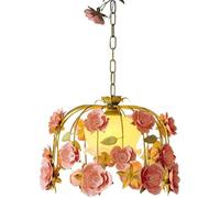Ceiling French Flower Pendant Light Large Milk Glass Ceiling Hanging Lamp Nordic Floral Chandelier Green Flower Chandelier for Dining Room Kitchen Island Bathroom Foyer Farmhouse
