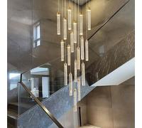 Ceiling Glass Bubble LED Chandelier Large Duplex Buildings Luxury Villa Staircase Decor Light Fixture with Branch Ideal for Hotel Living Rooms (12 Lights)