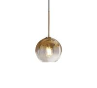 Ceiling Globe Glass Pendant Light Adjustable Sphere Chandelier for Kitchen Island Dining Table Bar Hallway Farmhouse 30cm (Color: C)