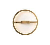 Ceiling Gold Wall Light 13W LED Wall, Indoor Metal Wall Lighting Fixture, Ring Flush Mount Wall Lamp for Living Room Bedroom Bedside Corridor Staircase, Interior Wall Wash Lights