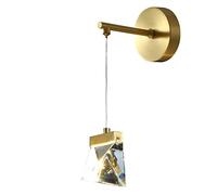 Ceiling Gold Wall Sconces Lighting, Luxury Crystal Wall Lamp, Brass Wall Light Fixtures for Living Room, Bathroom, Bedroom, Bar, Powder Room, 4000K