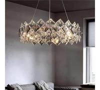 Ceiling Grey Clear Crystal Glass LED Ceiling Chandelier Luxury for Living Dining Room Bedroom Cloakroom Home décor