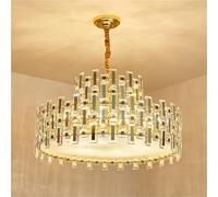 Ceiling Iluminación de lámpara de araña de Oro Moderna para viviendo lámparas de Cristal de Lujo Comedor del Comedor Lustración Cristal Redonda lámpara Colgante