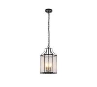 Ceiling Indoor Chandelier Black Iron Hexagonal Hanging Light Fixture E27 Mid-Century Ceiling Room Dining Table Pendant Bedroom Cafe Bar Home Decoration
