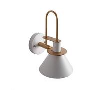 Ceiling Industrial Fixtures, Nordic Horn Metal Wall Lamp Lighting for Aisle Corridor Bedside Reading Light E27,White