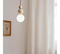 Ceiling Japanese Mound Silence Vintage Hanging Lights Dining Living Room Chandelier, G9 Yellow Travertine Kitchen Island Pendant Light for Counter Cafe Bedroom Bedside