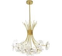 Ceiling Lamp Dandelion Chandelier During Lighting,Ceiling Fixtures for Living Room Bedroom Restaurant, Firework Crystal Chandeliers Black 19 Lights(Black,13 Lights)