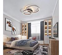 Ceiling Lamp LED Dimmable with Remote Control, Living Room Lamp LED Ceiling Lights Fitting Color/Brightness Adjustable Bedroom Lamp Acrylic Metal Chandelier (Brown, Ceiling-2-lamp)