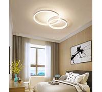 Ceiling Lamp LED Dimmable with Remote Control, Living Room Lamp LED Ceiling Lights Fitting Color/Brightness Adjustable Bedroom Lamp Acrylic Metal Chandelier (White, Ceiling-2-lamp)