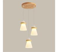Ceiling Lámpara de Pared de Madera Moderna con Lente de Vidrio y Succión para Cocina, Comedor, Bar y Pasillo (54 cm)