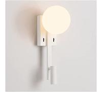 Ceiling LED Bedside Lamp, Adjustable, Wall Mounted with Dual Control Switch, Rotatable Indoor Spotlight, Metal Lighting Reading Light Fixture for Bedroom Living Room Doorway (Co