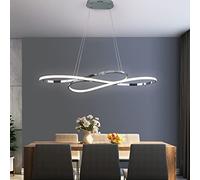 Ceiling LED Pendant Chandelier Dining Kitchen Island Height Adjustable Ceiling Hanging Lamp with 48W 6500K White Light Ideal for Table Living Room Office Bedroom Bar Flush Moun