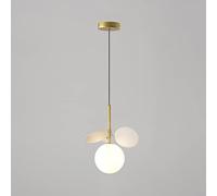 Ceiling LED Pendant Light Fixture, Kids Bedroom Bedside Decorative Lighting Chandelier with Glass Lampshade Dining Chandeliers, for Living Room Hallway