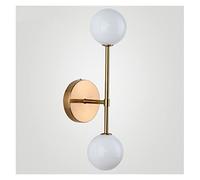Ceiling Led Wall Lamp Golden Wall Lights with Milky Special Glass Round Bedside Wall Lights with 2pcs G9 Wall, Wall Sconces (Color : Gold, Size : Cool White)