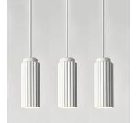 Ceiling Linear Pendant Light 3 Pack Kitchen Island Chandelier with Nordic Scandinavian Aluminum Hanging Ceiling Lamp for Dining Room Long Tube Small Columns Roman Style Decor Nord