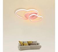 Ceiling Love Heart LED Ceiling Lamp Dimmable Remote Control Chandelier Warm and Romantic Atmosphere Acrylic Shade for Living Dining Room Bedroom