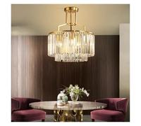 Ceiling Luxury Crystal Chandeliers for Living Room Dining Bedroom Decor Golden Copper Ceiling Pendant Lights Indoor Lamp Fixture