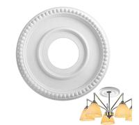 Ceiling Medallion - Decorative Light Fixture Trim, Polyurethane Molding Accent Panel with Lightweight Paintable Design, Intricate European Inspired Pattern, Ideal for Bedroom Living Room Renov