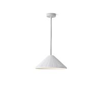 Ceiling Nordic Minimalist Style LED Chandelier Pendant Lamp for Bedroom Living Room Kitchen Island White Resin Umbrella Metal Lighting Fixtures with Warm Monochromatic Light (42cm)