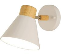 Ceiling Nordic Wood Adjustable Lamp, Rustic Farmhouse Metal Lighting, Vintage Arm Swing Wall Lights, for Bedroom, Living Room, Headboard, Garage, Porch, Reading, Kitchen