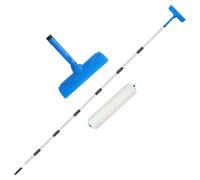 Ceiling Paint Roller - No Drip Applicator With Shield - Stainless Steel Pole Paint Roller Brush - For Bathroom, Garage, Home, Interior, Living Room, Cabinet, Commercial Space, Mural, Painte